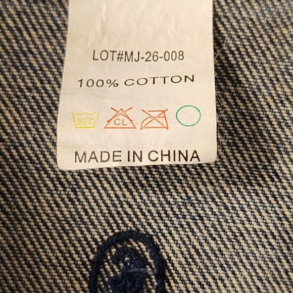 Christine Alexander Denim Jacket Women L Blue Vintage Western Rhinestone Bling - Picture 8 of 16